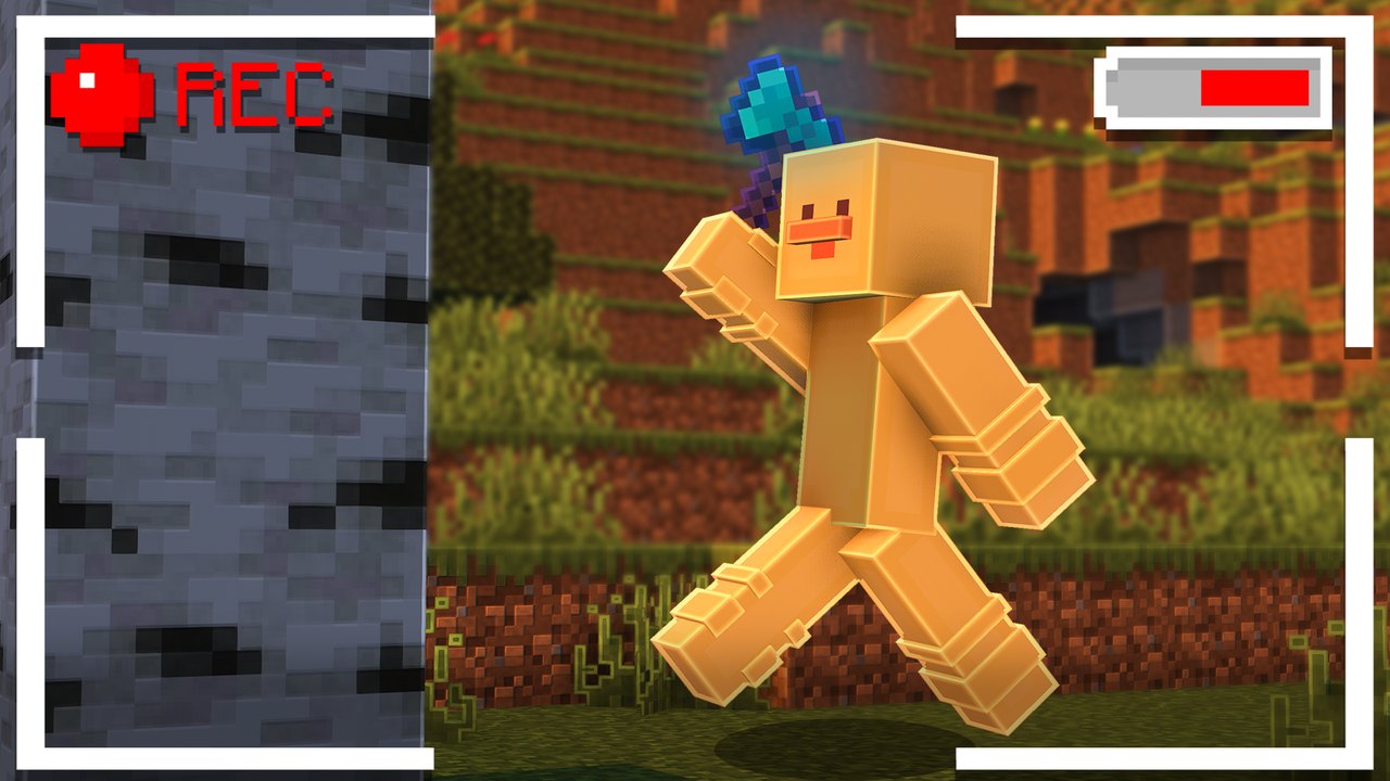 Minecraft thumbnail — I Played Survival Minecraft For The First Time!